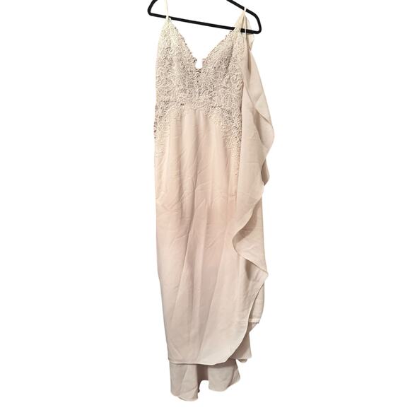 Tara Keely White Lace Bodice Spaghetti Strap Wedding Dress Bridal Gown - Picture 4 of 15